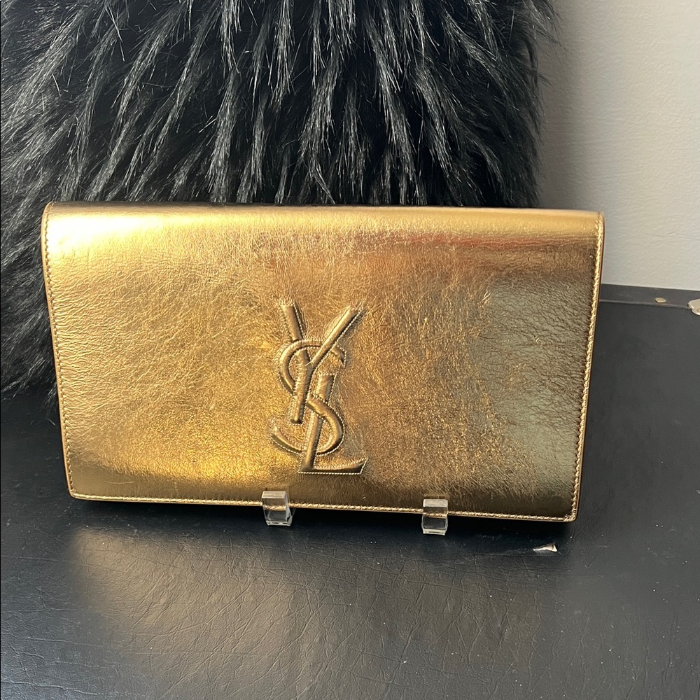 YSL Gold Clutch